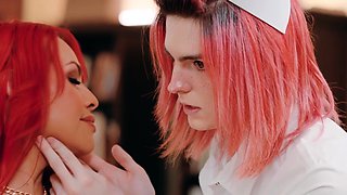 MIlf havnig hot sex with these naughty transgender nurses