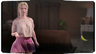 Adult game, big tits, maid