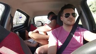 Hot Latina Teen Rides Big Dick in Uber - Amateur Sex with Nicols