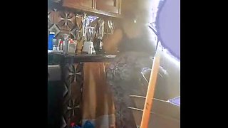 Huge SSBBW Granny Doesn’t Know I’m Secretly Filming Her Clean Up