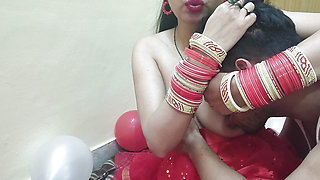 First night of a newly married Desi beautiful hot wife fucked by husband in hindi