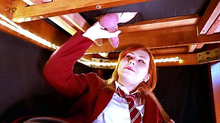 Blue Balls Ready To Explode On Redhead Schoolgirl