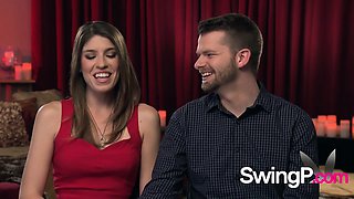 Cute swinger babe is craving her partners penis