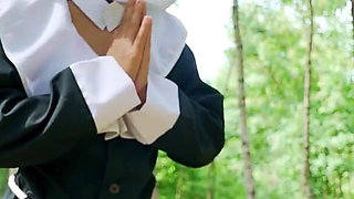 Dutch Teenie Nun Dogging Bukkake Splash - Public Cum Bath