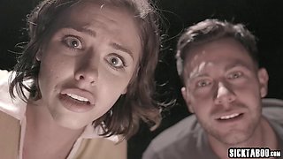 Sexy teen and her partner taken by aliens for foursome