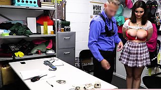 Cute and meaty shoplifter chick caught