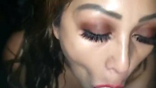 Sexy Smoking Blowjob with Facial and CIM