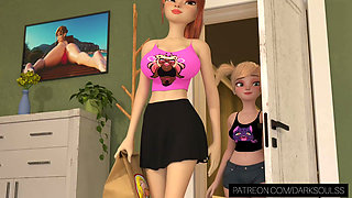 The new neighbors, Ariel Demure and Jade Venus, are surprised to receive visitors already