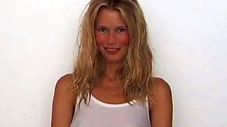 Claudia Schiffer's See-Through Shirt Exposes Her Nipples