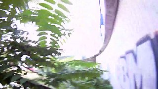 Fucking Glasses - Blonde cutie tricked into outdoor sex