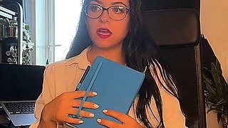 Hot brunette from fuck dildo masturbating on webcam