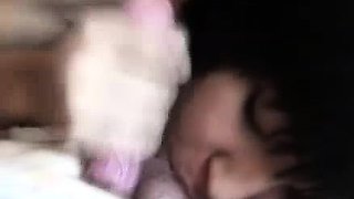 Classic retro babe giving oldman pov blowjob