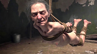Elderly Granny Tied up - Terrified yet Craving Dick in Her Old Pussy
