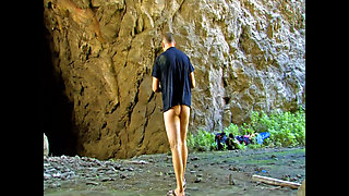 Wild Outdoor Anal Dildo Play with Horny Facesitting Slut