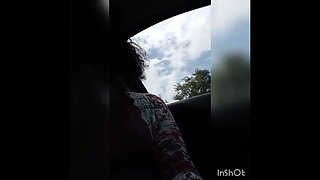 Naejae gets creamy in car after work - solo fingering & pussy licking