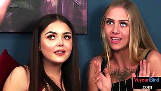 Dirty talking voyeurs bitches teasing guy