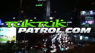 Slutty Thai hooker opens up mouth and pussy for perverted
