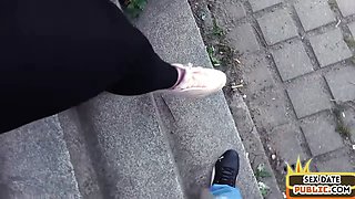 BBW public lady with tattoos fucked outdoor by sex date