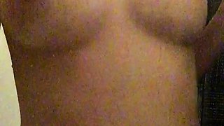 Cute amateur brunette naughty in solo jerking show on camera
