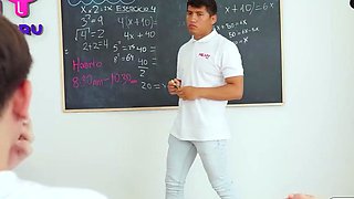 Curvy Latina mummy gets a deep oral job and sates her