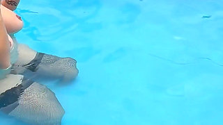 Breath Holding Underwater in Pool