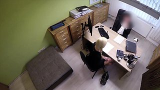 LOAN4K. Blonde angel pays with sex for flexible credit...