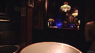 romantic candlelight dinner turns into oral sex session