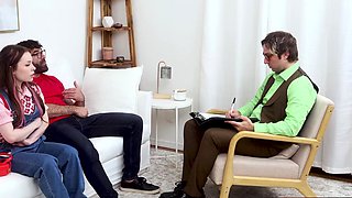 Stepdad Caught with BFF Therapyst Fixes It with Threesome