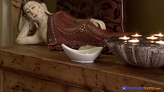 Massage Rooms - Masseuse Takes a Client's Full Cumshot on Her Tits