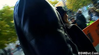 Cute plumper swallows his big meat