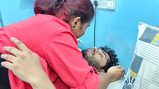 Girl kissing boy and hot romance
