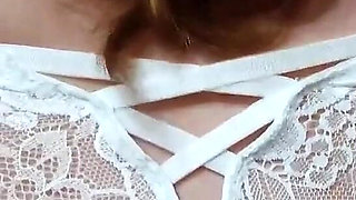 MILF Lowered Her Panties to Get Her Sweet Pussy Rubbed