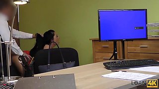 LOAN4K. Sweet Inga gives her body to the loan officer for a loan