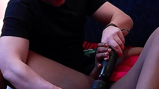 Hot Ebony Chick Gets Edged and Cums Repeatedy