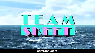 TeamSkeet Pierced chick enjoys rough anal sex creampie
