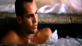 Joan Severance and May Karasun both nude at a bath house in