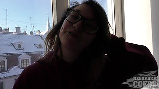 18yo Andy Teenies Lil' Pinkish Vag Gaped by Rabbit Fake penis