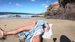 Risky Blowjob on the Beach From Stranger Hot MILF