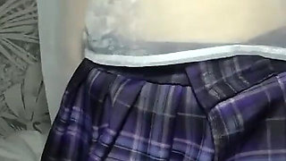 The Girl with Cat-ears in Uniform Soaked, Squirting Uncontrolably