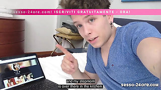 My horny Italian stepmom sucks my dick like a slut – real footage