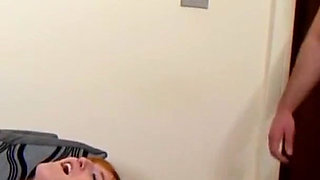 Skinny ginger teen Sabrina Jay gets fucked by fitness trainer