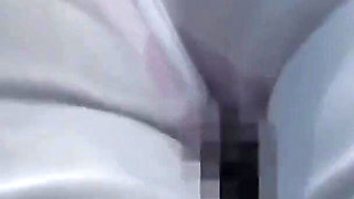Crowded Bus Rush. Tight Pants Wife Feels the Firm Press, Panty Line Showing as She Gives in to the Moment Part 1