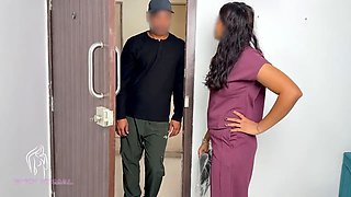 Komal delivery boy came home with the parcel, she came to the house, loudly, said can I use your bathroom?