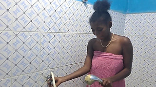 Solo Small Stepmom Masturbate Her Perfect Pussy in Bathroom