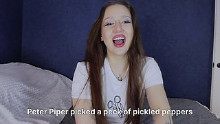 Breaking News Asian Woman Tells Tongue Twisters in English