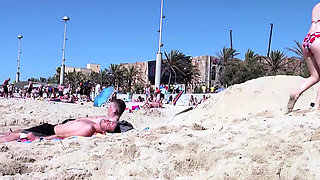 Caught and Voyeur Real Lesbian Teens at Beach on Ballerman 6