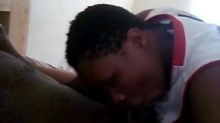 Hot African girl blowing bbl
