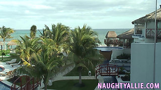Hot Wife on Vacation Takes a Huge Facial After Fucking