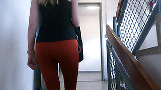 Brazen car park strip is punished with facials!