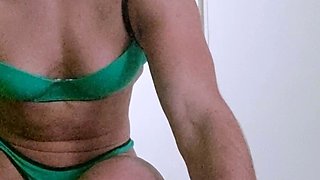 Nasty blonde girl solo pussy toying and masturbation fun